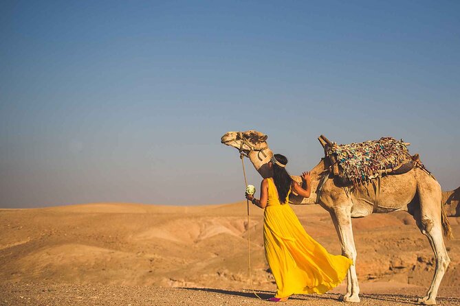 Agafay Desert Package, Quad Bike, Camel Ride and Dinner Show - Camel ride at sunset: short on time, strong on mood