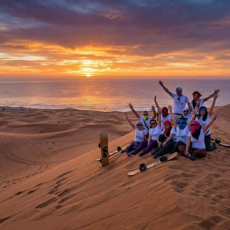 Best Agadir Desert Adventure: Quad Camel Sandboarding & BBQ - Sandboarding at Timlalin: beginner coaching that actually works