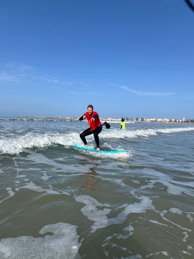 Essaouira: Surf Lessons - The 2-hour timeline: warm-up, beach practice, then wave time