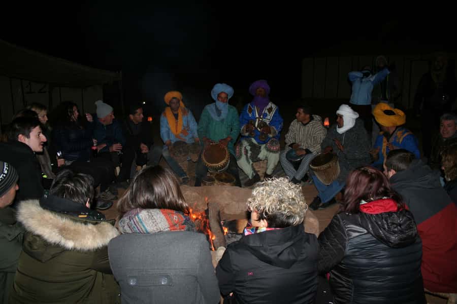 From Marrakech: 2-Day Desert Excursion - Berber tent camp near the desert: dinner, showers, and drum-led night energy
