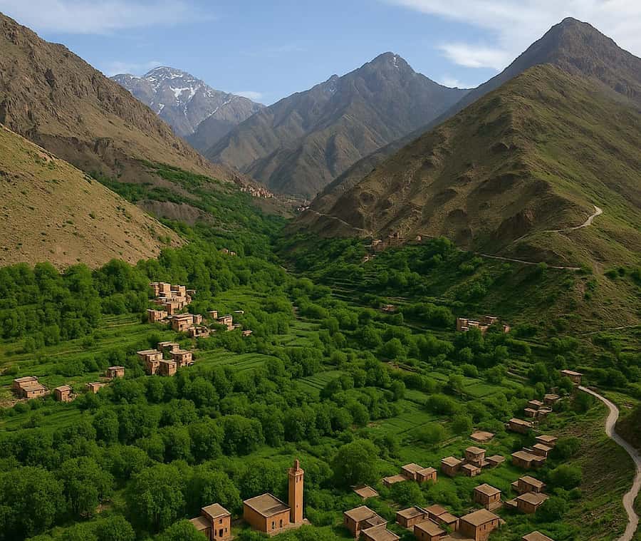 From Marrakech: Atlas Mountains Day Trip with Camel Ride - Tamatert viewpoints and ancient irrigated terraces for serious photo time