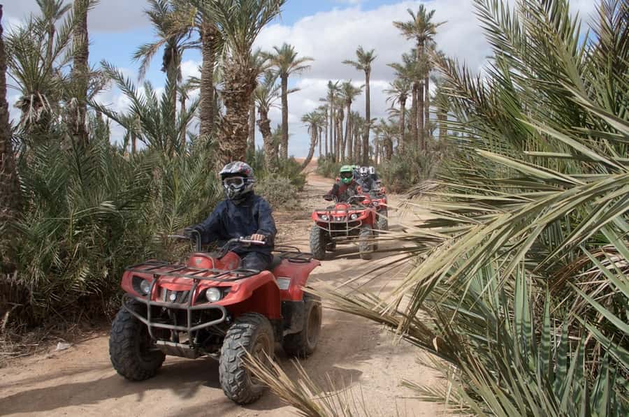 From Marrakech: Camel Ride, Quad Bike & Spa Full-Day Trip - Quad bikes near Marrakech: fast fun, and yes, you’ll get dusty