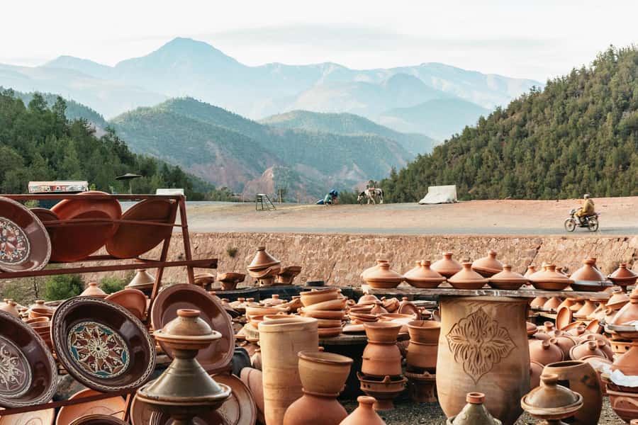 From Marrakech: High Atlas Mountains and 5 Valleys Day Trip - Oukaimden at about 1,800 meters: adobe villages and high-altitude road time
