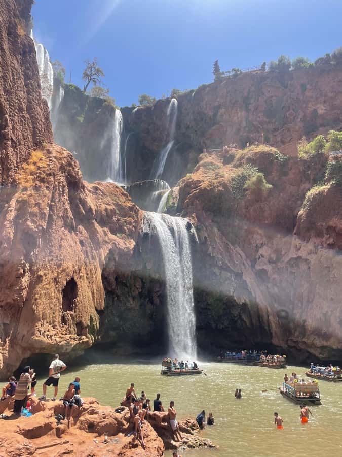 From Marrakech: Ouzoud Waterfalls Guided Hike and Boat Trip - Berber lunch overlooking the falls: eat while the view stays on