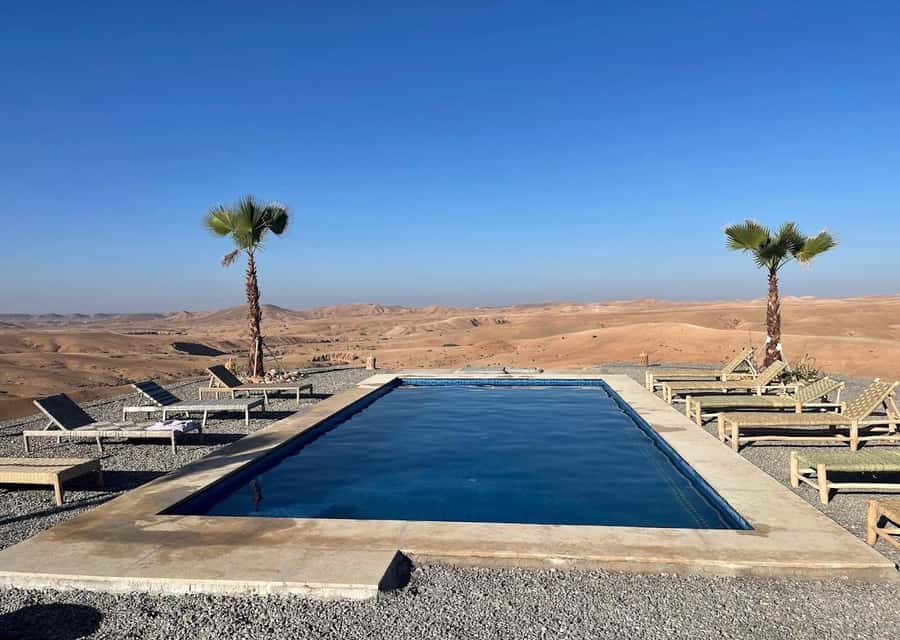 From Marrakech: Sunset Desert Tour with Camel Ride & Dinner - Dinner spread: local plus international, served with night-sky views