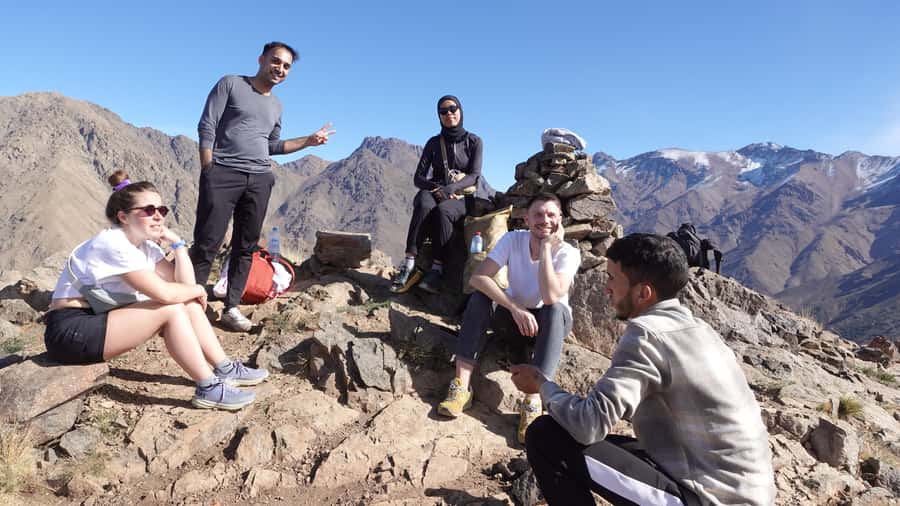 From Marrakesh: Atlas Mountains Talamrout Summit Day Hike - From the pass into pine forest to Adrar Talamrout (2,600m)