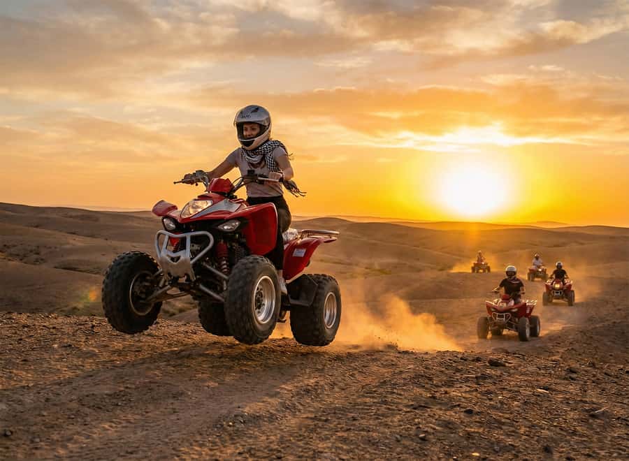 Marrakech: Agafay Desert: Camel ride Quad Bike, Dinner show - Desert Pool Time: A Real Rest Stop With Atlas Mountain Views