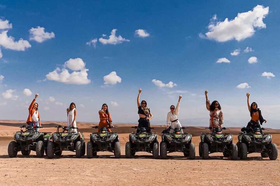 Marrakech: Agafay Desert: Camel ride Quad Bike, Dinner show - The Guided Sunset Camel Ride Across Agafay