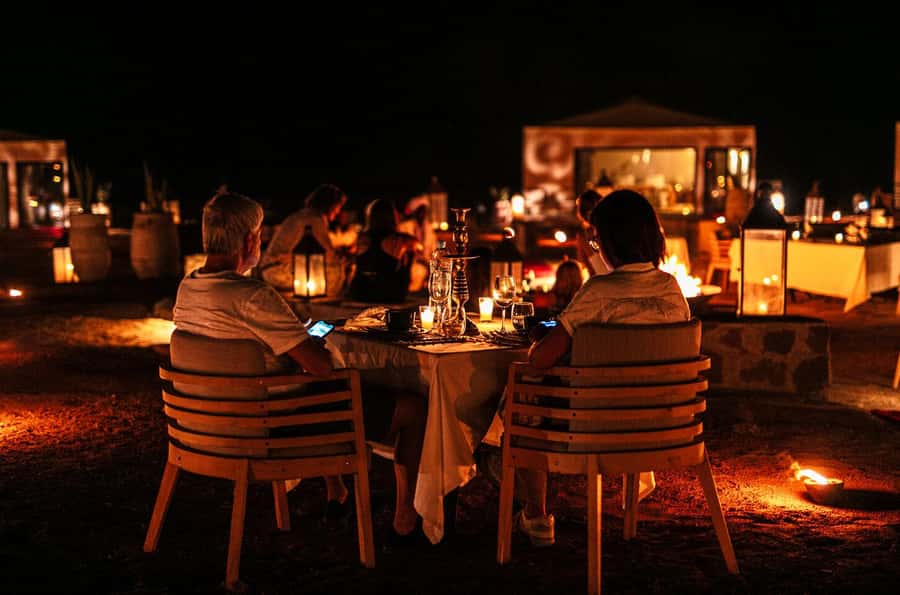 Marrakech: Agafay Desert Dinner Show with Sunset Camel Ride - Music and Fire Show After Dinner: The Finale That Gets a Reaction