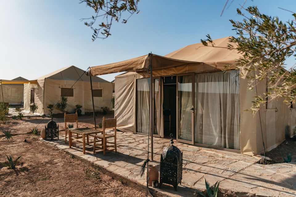 Marrakech: Agafay Desert Magical Overnight with Dinner Show - Desert pool time: the cooling break before the sun show