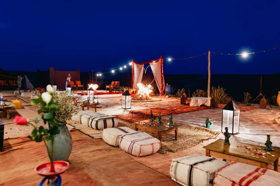 Marrakech: Agafay Desert Pool, Dinner & Live Show Experience - Dinner in Nomad Tents: Harira, Tagines, and the Part That Fills You Up