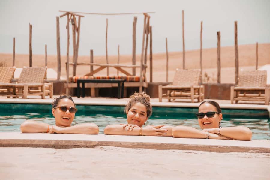Marrakech: Agafay Desert Pool, Dinner & Live Show Experience - Getting There from Marrakech: Pickup, Transfer Time, and Desert-Road Reality