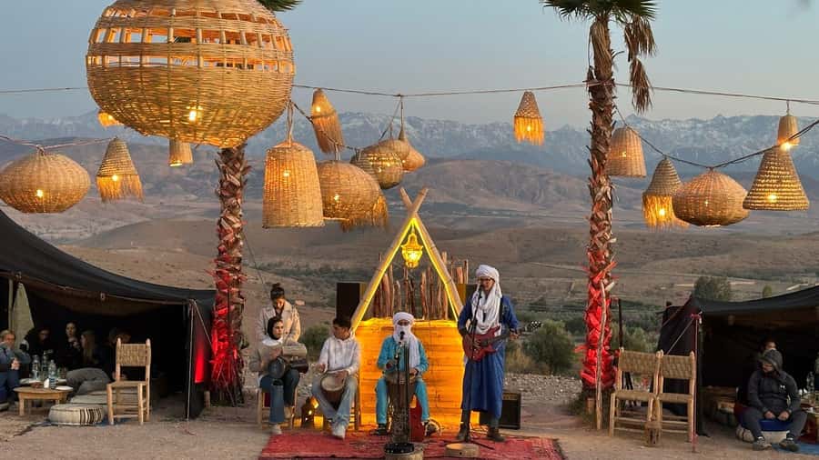 Marrakech: Agafay Dinner Show, Camel Ride, Quad, or Buggy - Dinner at Agafay Camp Darna: couscous, tagine, tea, and a real show