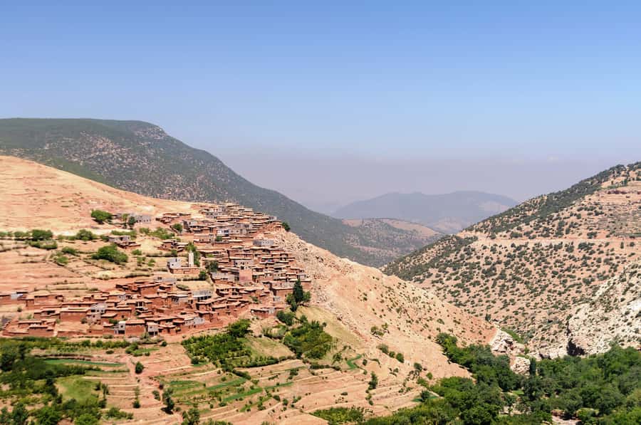 Marrakech: Atlas Mountains & Agafay Desert Tour w Camel Ride - Waterfalls, Tamatert terraced fields, and mountain walking reality