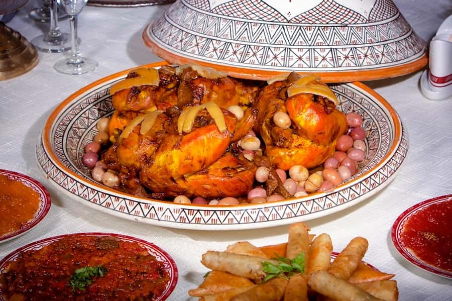 Marrakech: Dinner Show at Dar Essalam Restaurant - What the meal feels like: Moroccan classics, served for a show night