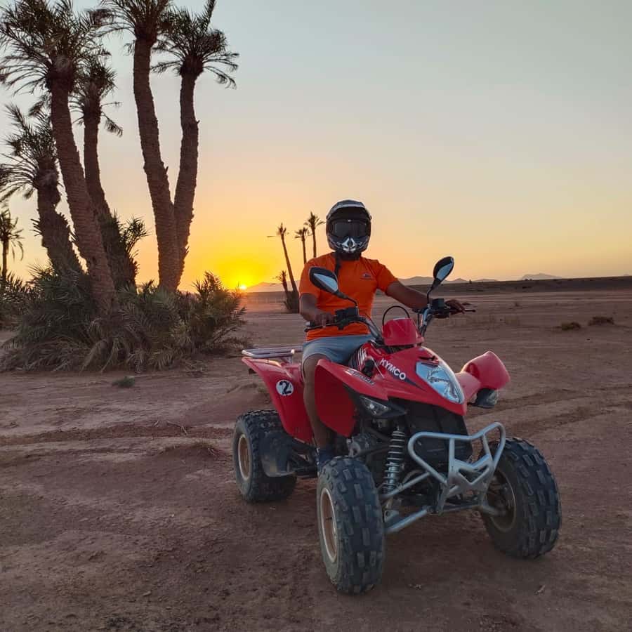 Marrakech: Quad Bike Tour to Palm Oasis and Jbilat Desert - Safety Briefing and Your First Minutes: How They Set You Up