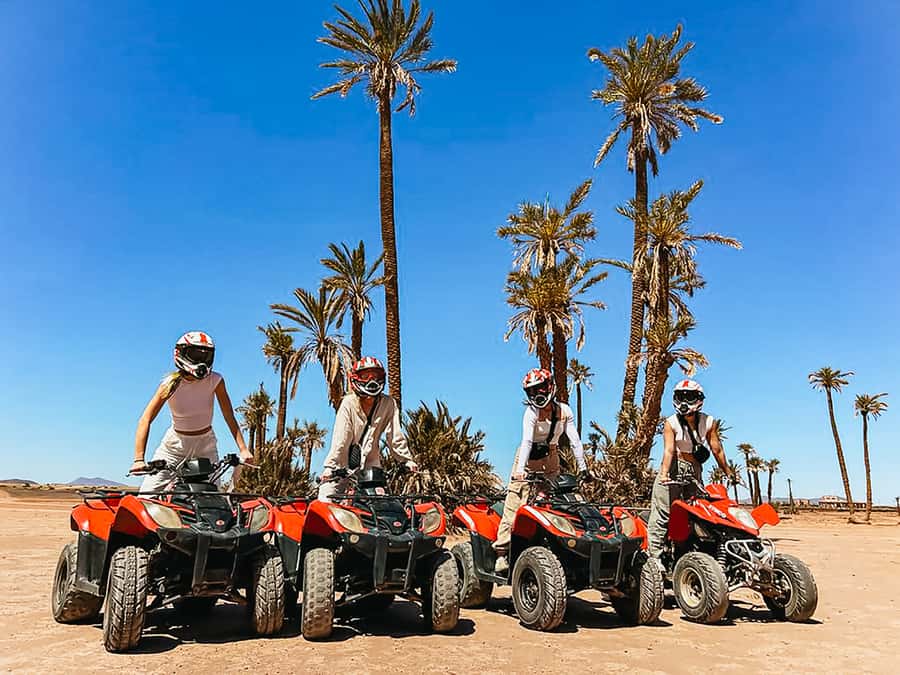 Marrakech: Quad Bike Tour to Palm Oasis and Jbilat Desert - Getting There Smoothly: Pickup Timing, Minibus Ride, and Meeting Points